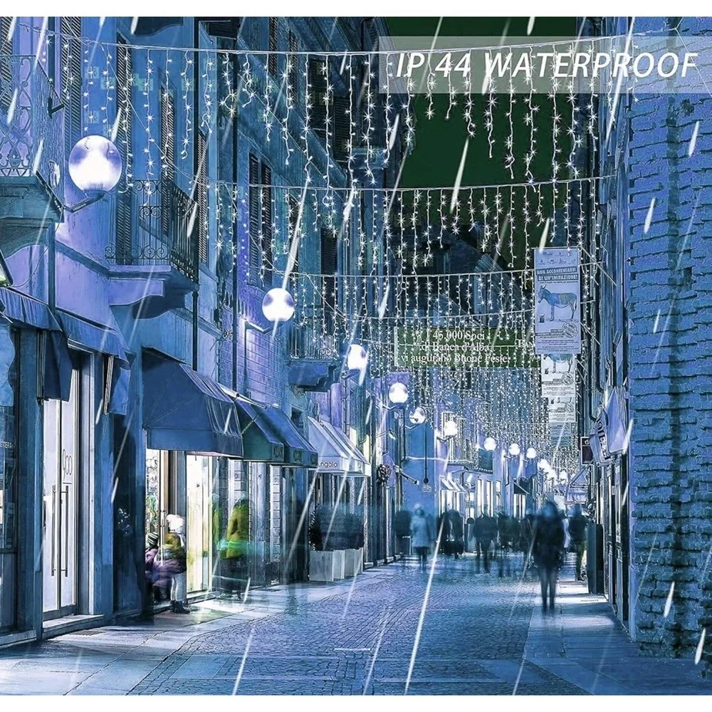 Brand New Dazzle Bright 160 LED Outdoor Hanging Tree & Garden White Lights NIB